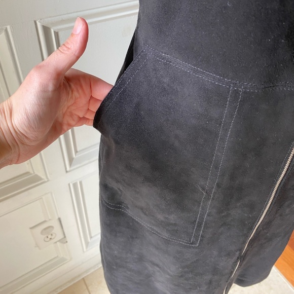 NWT $498 GAP SUEDE ZIP FRONT SHIFT DRESS SIZE 4 - Picture 7 of 12